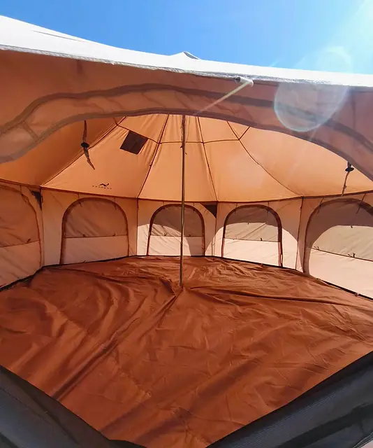 Inside the Bell tent 5m (8 guests)